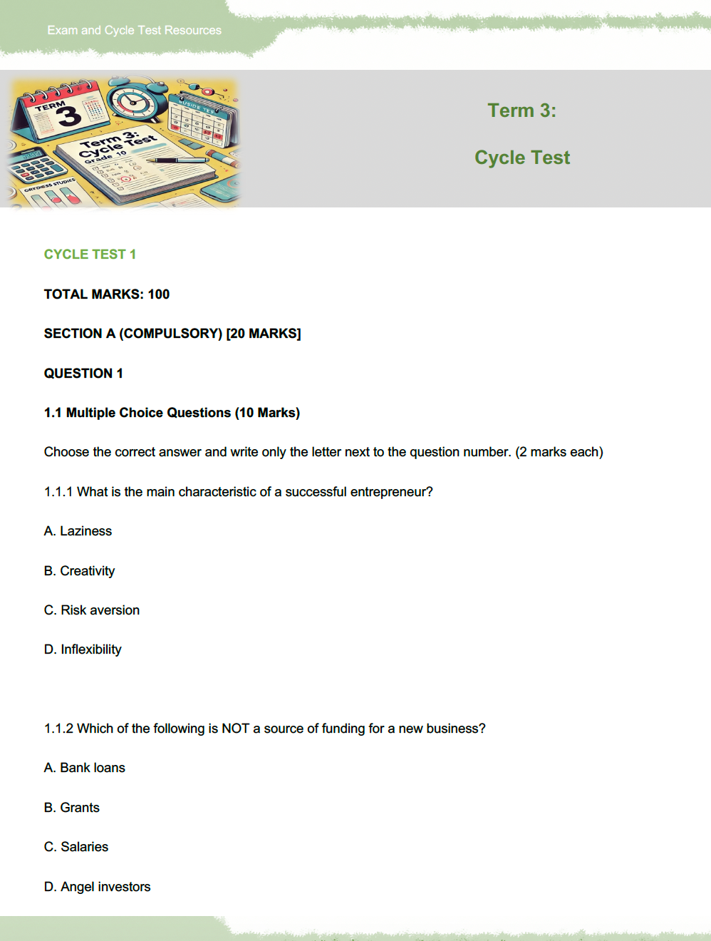 Ultimate Grade 11 Study Guide: CAPS-Aligned Practice Tests for Top Results