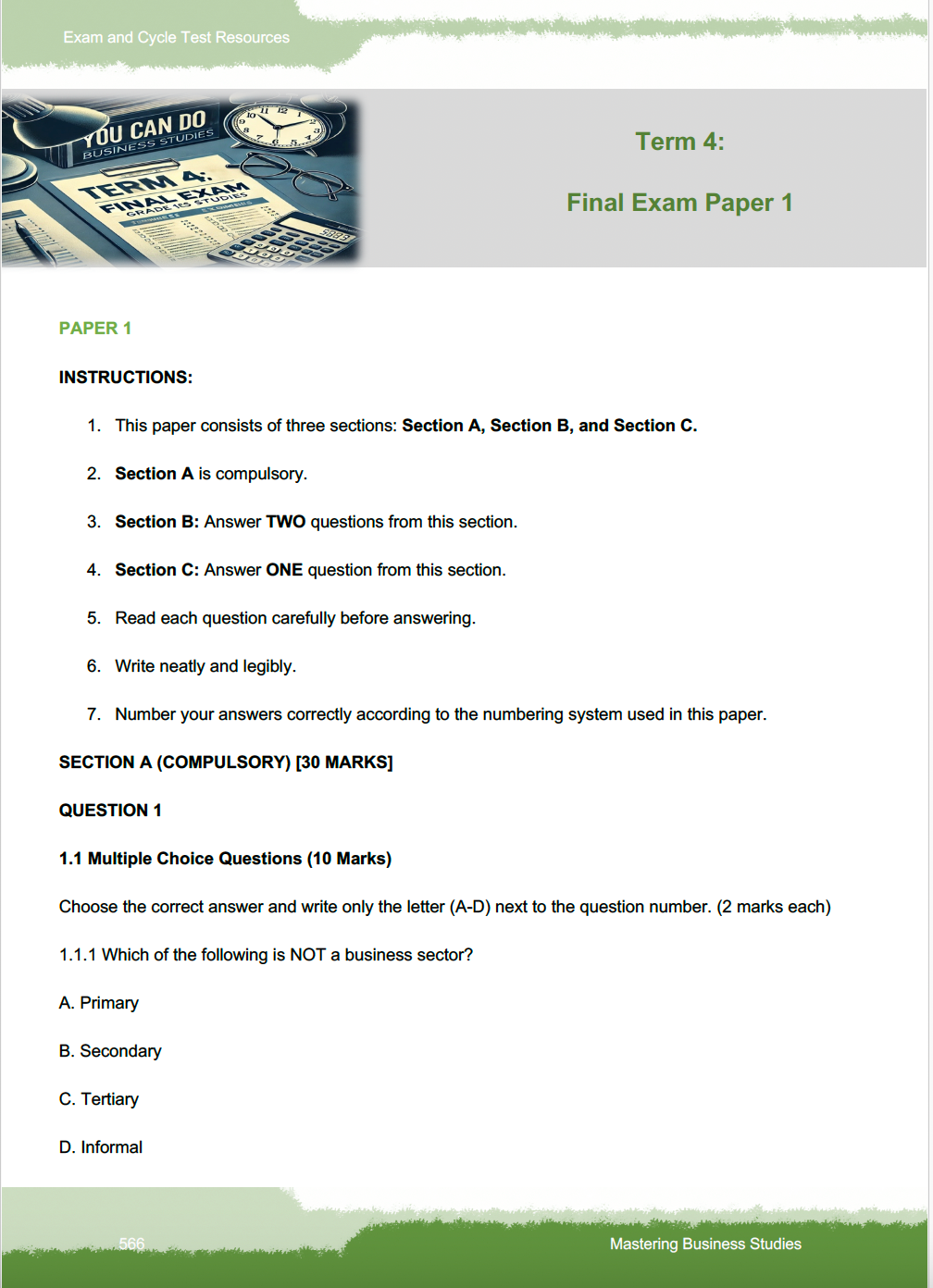 Ultimate Grade 11 Study Guide: CAPS-Aligned Practice Tests for Top Results